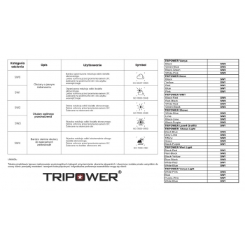 TRIPOWER VANYA Light Okulary pływackie White Black